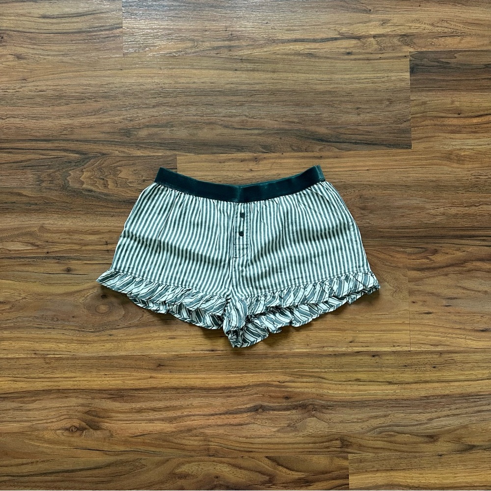 NWOT PINK Green Striped Pajama Shorts